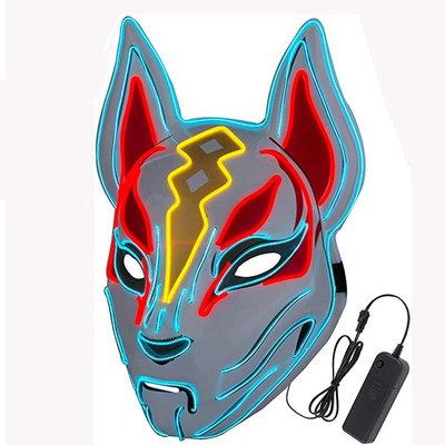 FoxはCosplayのゲーム党のためにハロウィンLEDのマスクをつく漂わせる