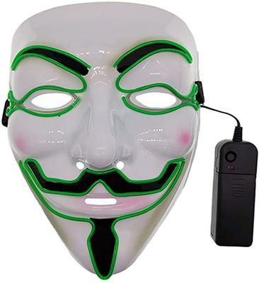 Cosplayの衣裳のためのハッカーのハロウィンLEDのマスクの明るい点滅