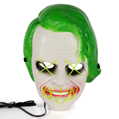 緑のジョーカー ハロウィンは仮面舞踏会党Cosplayのための軽いマスクを導いた