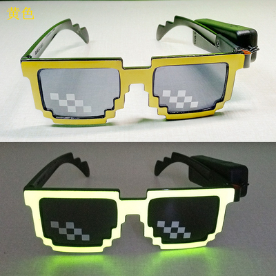 柔らかく明るいLEDガラスは暗闇で光る無線サングラスをつける