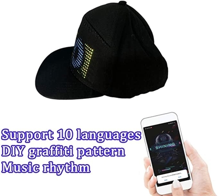 プログラム可能なDIYのテキスト パターンBluetooth LEDの帽子のApp制御魔法の表示LED帽子