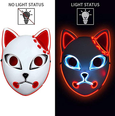 ハロウィンの鬼の殺害者の日本の日本製アニメLEDのマスクはCosplayのためにつく