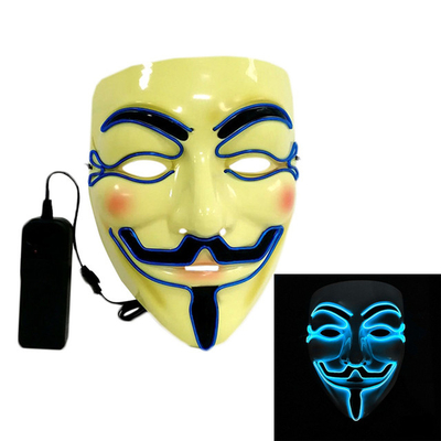 Cosplayの衣裳のためのハッカーのハロウィンLEDのマスクの明るい点滅