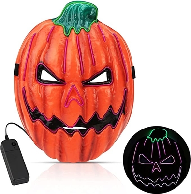 ハロウィンのカボチャは調節可能な輪ゴムが付いているマスクをつける