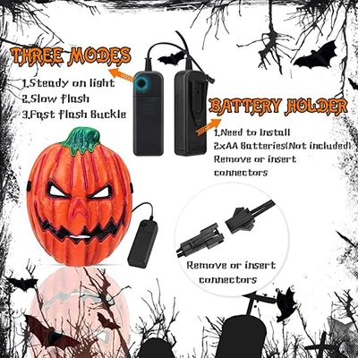 ハロウィンのカボチャは調節可能な輪ゴムが付いているマスクをつける