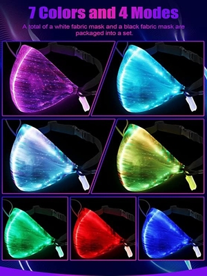 夜に点滅する明るいLEDの激賞のマスク多色ライト