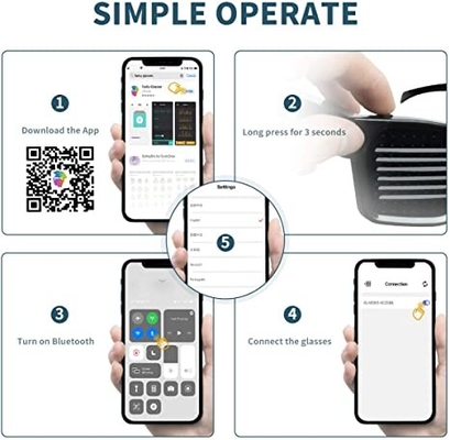 BluetoothのAppはプログラム可能なLEDガラス スマートなDIYの接眼レンズを接続した