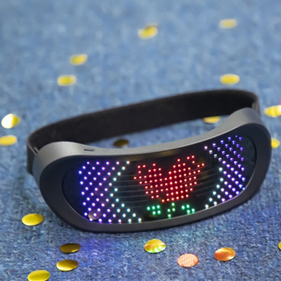 VRはつけるBluetoothのプログラム可能なLEDガラスを形づく