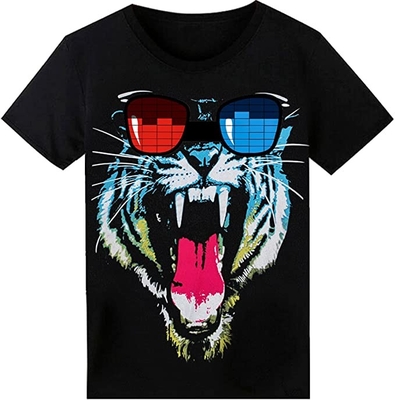 大人のための方法印刷を用いる健全なセンサー点滅LEDのTシャツ