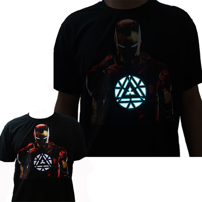 EL発光LEDの照明Tシャツの柔らかく明るい衣服