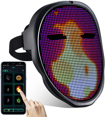 ABSテキストの映像および写真を編集するプラスチックBluetooth LEDのマスクのApp制御DIY