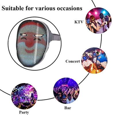 衣裳のCosplay党仮面舞踏会のためのBluetoothプログラム可能なLEDのマスク