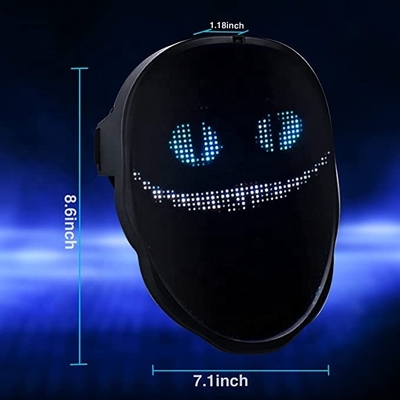ハロウィンCosplay党のための注文の表面Bluetooth LEDのマスクDIY APP制御