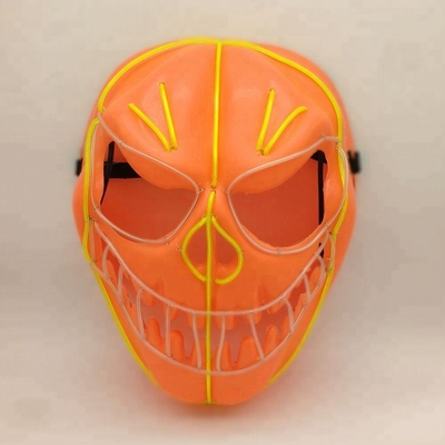 ハロウィンのカボチャ マスクをつける適用範囲が広いELワイヤー マスク白熱LEDのネオン休日