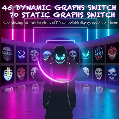 ハロウィン党スマートなLEDマスクAPPはBluetoothの表面変更を制御した