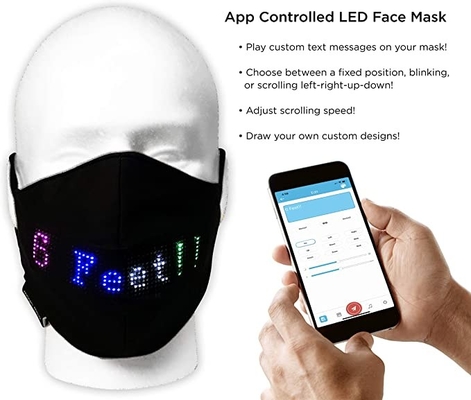 党祝祭プログラム可能なLEDのマスクのBluetoothのAppは再充電可能なUSBを制御した