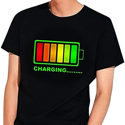 激賞党祝祭のための音楽の明るくの音によって活動化させる導かれたTシャツ